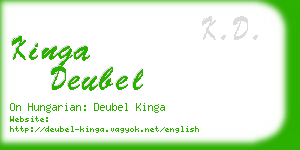 kinga deubel business card